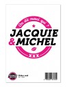 J&M - Grand sticker logo rond blanc | Jacquie & Michel