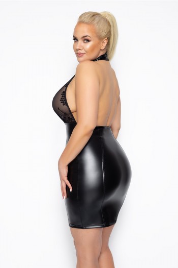 Robe courte zipée F266 Queen Size | Noir HandMade 2