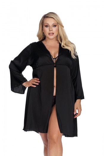 Laura - Déshabillé en satin grande taille | Anaïs 2