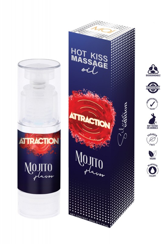 Hot Kiss - Huile de massage Mojito | Attraction cosmetics