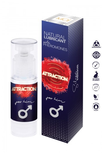 Lubrifiant naturel aux phéromones pour homme | Attraction cosmetics