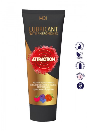 Lubrifiant aux phéromones fruits rouges | Attraction cosmetics