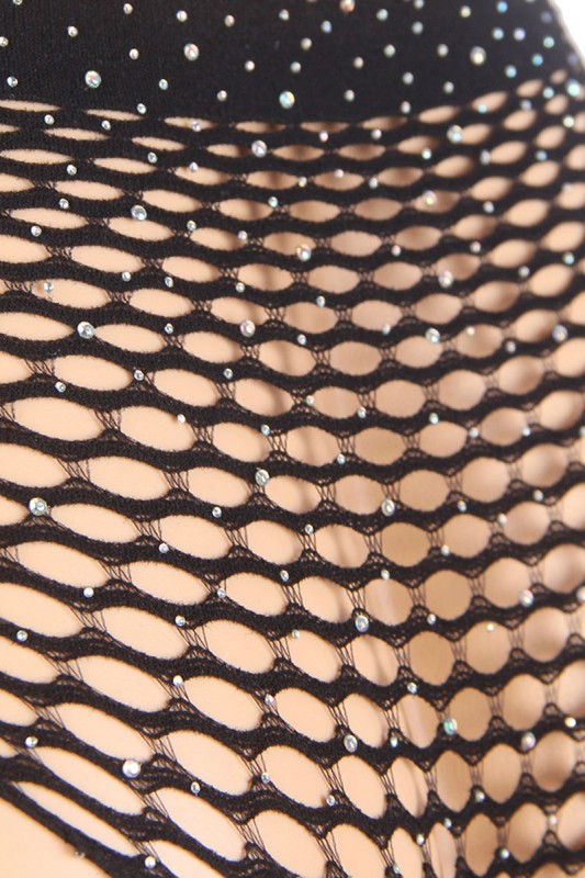 Ensemble résille et strass - Top et Shorty | Paris Hollywood