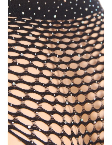 Ensemble résille et strass - Top et Shorty | Paris Hollywood