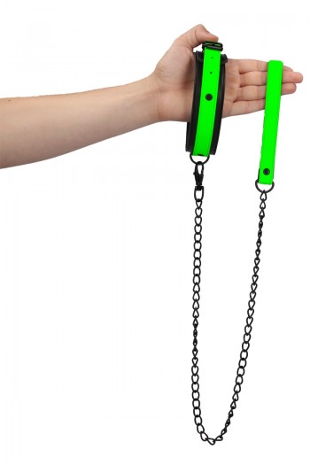 Collier et laisse noir et phospho | Ouch! 2