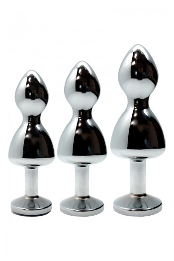 Lollypop bleu taille M - Plug métal bijou | Wooomy 2
