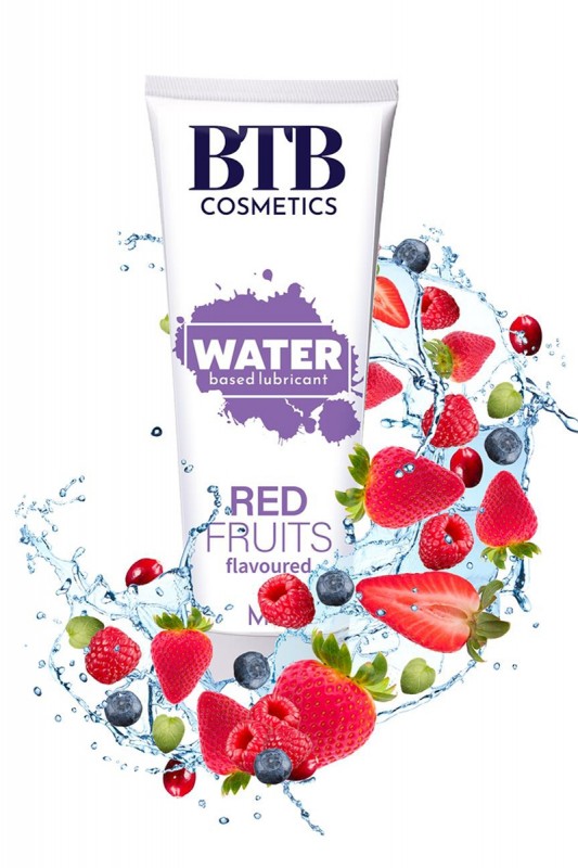 Lubrifiant à base d'eau parfum Fruits rouges 100 ml | BTB