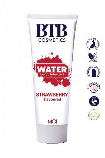 Lubrifiant à base d'eau parfum Fraise 100 ml | BTB 2