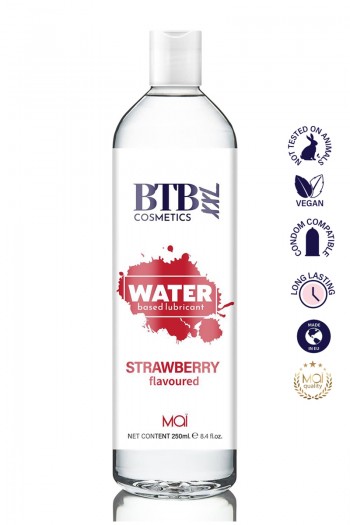 Lubrifiant à base d'eau parfum Fraise 250 ml | BTB