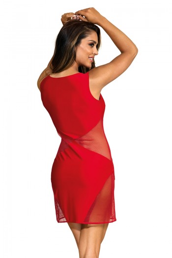 V-9289 - Robe rouge ajourée | Axami 2