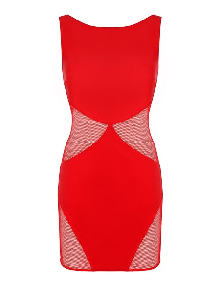 V-9289 - Robe rouge ajourée | Axami