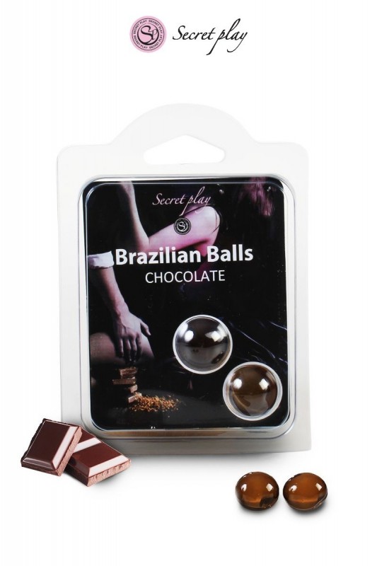 2 Brazilian balls - chocolat - Massage érotique - MyLibido