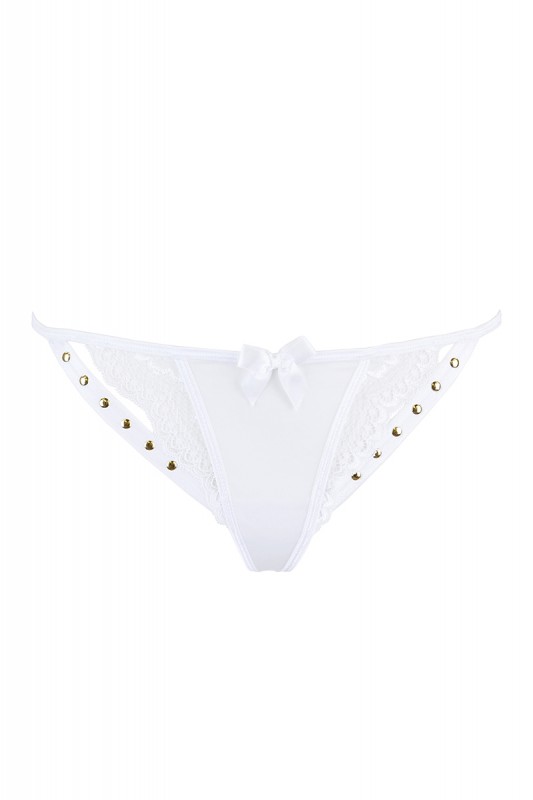 V-9798 | String blanc à clous fantaisies dorés Axami | Axami