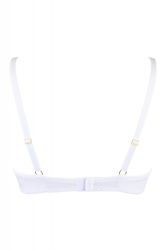 V-9791 | Soutien-gorge seins nus blanc clouté Axami | Axami