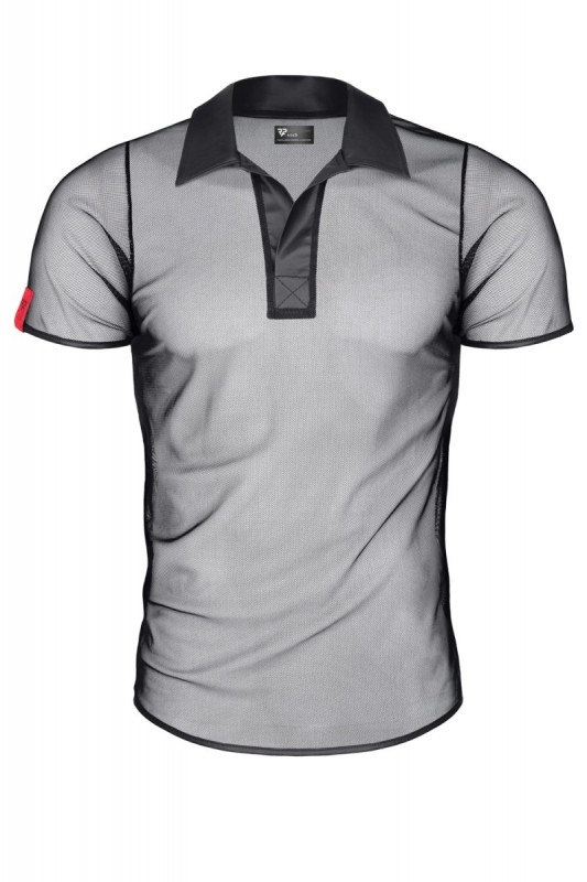Polo en tulle noir transparent Regnes | Regnes