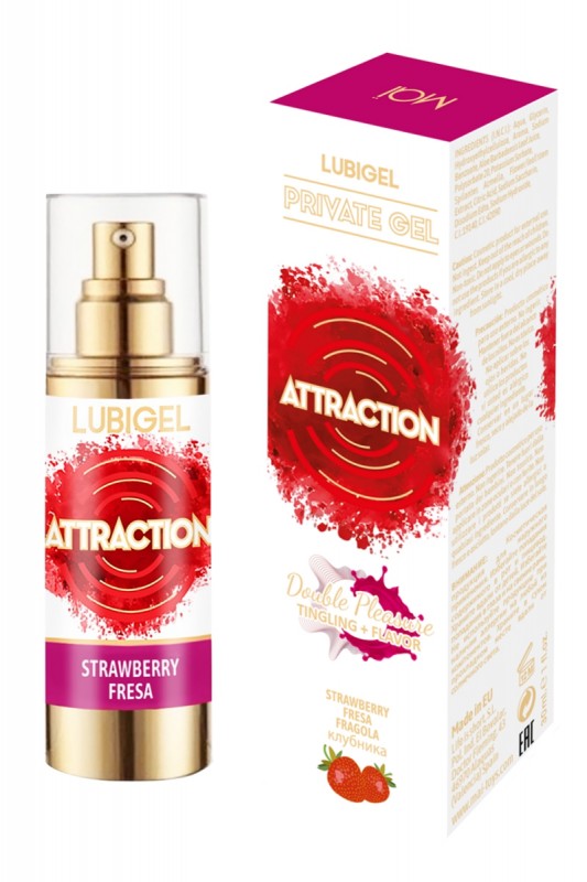 Lubrifiant stimulant à la fraise - Attraction | Attraction cosmetics