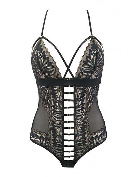V-10100 - Body string tulle et dentelle noir | Axami V-10100 - Body string tulle et dentelle noir | Axami