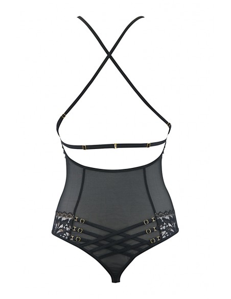 V-10100 - Body string tulle et dentelle noir | Axami V-10100 - Body string tulle et dentelle noir | Axami