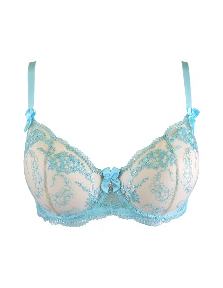 V-10131 - Soutien-gorge dentelle bleu azur | Axami V-10131 - Soutien-gorge dentelle bleu azur | Axami