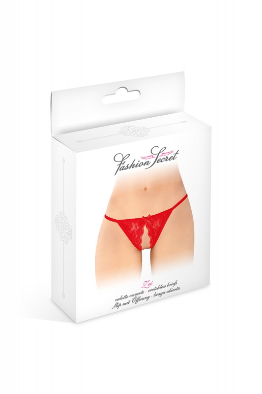 Zoé - Culotte ouverte rouge | Fashion Secret