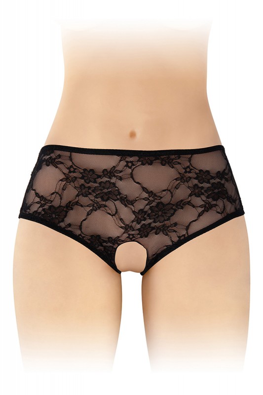 Amanda - Culotte ouverte noire | Fashion Secret