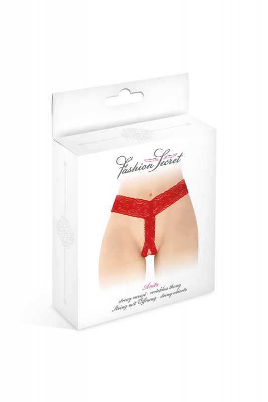 Anita - String ouvert rouge | Fashion Secret