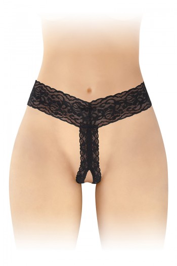 Anita - String ouvert noir | Fashion Secret