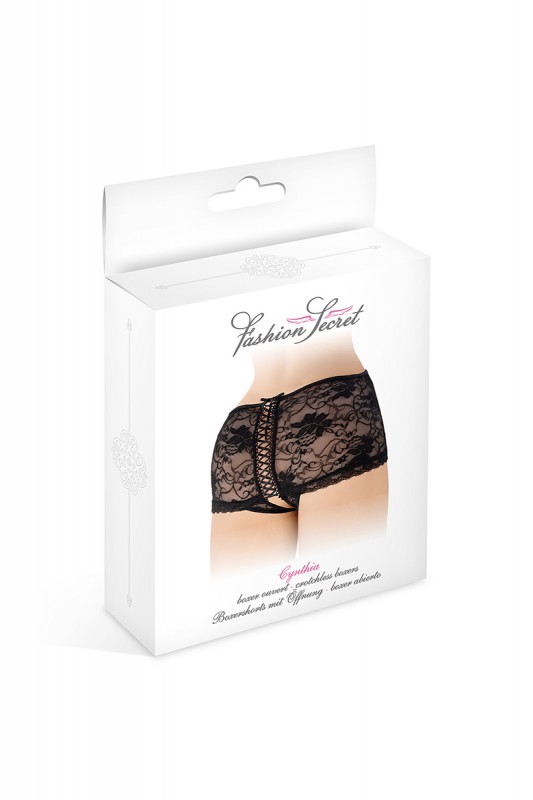 Cynthia - Shorty ouvert noir | Fashion Secret