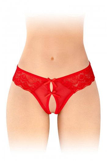 Alicia - String ouvert rouge | Fashion Secret