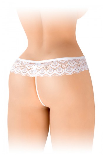 Alicia - String ouvert blanc | Fashion Secret 2