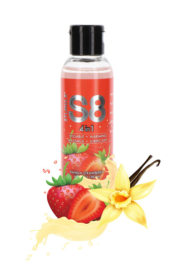 Gel de massage et lubrifiant 4 en 1 chantilly vanille fraise | Stimul 8 2