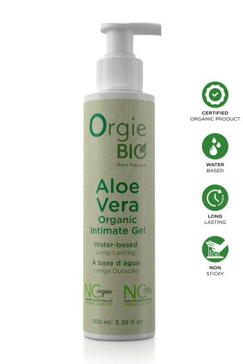 Gel Lubrifiant Bio à Base d'Eau à l'Aloe Vera 100ml | Orgie