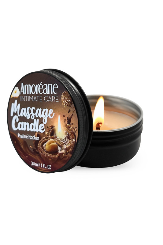 Bougie de massage parfum Rocher Praliné | Amoreane Med