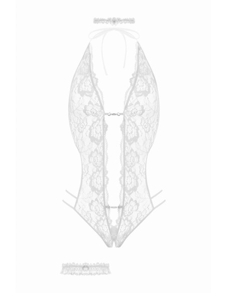 Renee - Ensemble body ouvert blanc | Christine by christine Le Duc