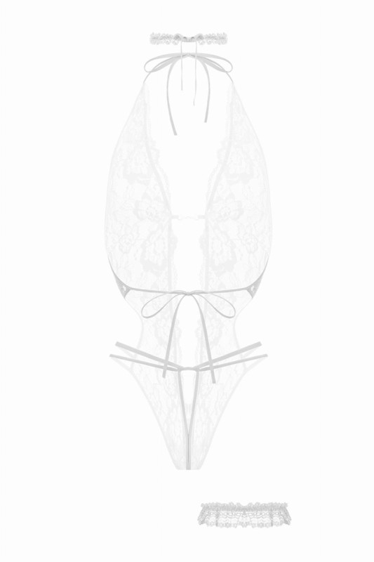 Renee - Ensemble body ouvert blanc | Christine by christine Le Duc