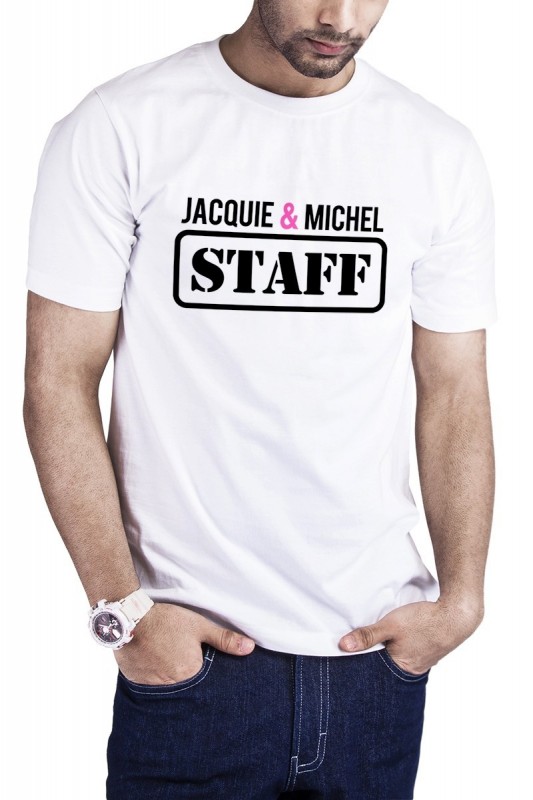 T-shirt Jacquie et Michel Staff - blanc | Jacquie & Michel