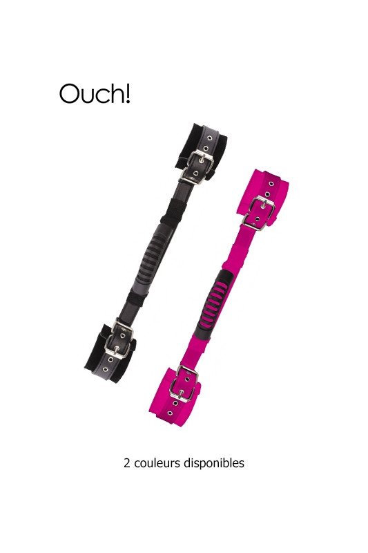 Menottes cuir avec poignée souple - Ouch