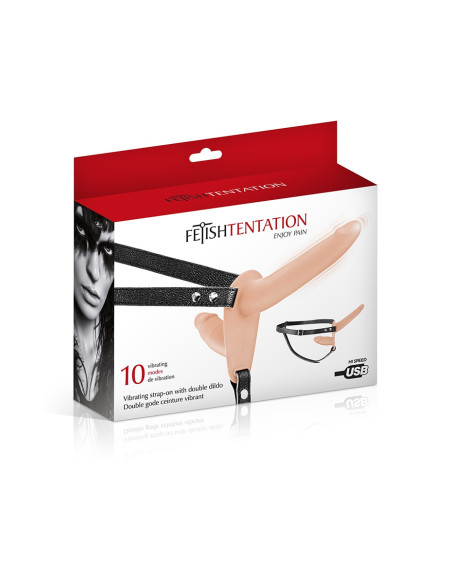 gode ceinture chair double et vibrant | Fetish Tentation