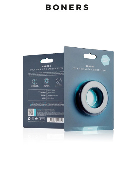 Anneau pénien silicone & acier | Boners