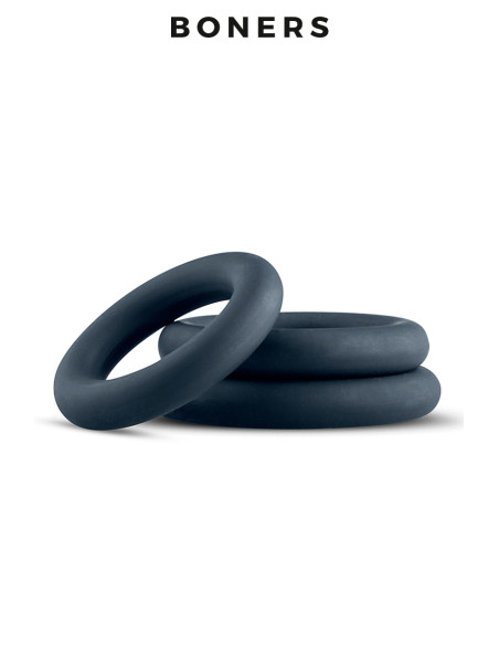 3 anneaux de pénis silicone classiques | Boners 3 anneaux de pénis silicone classiques | Boners
