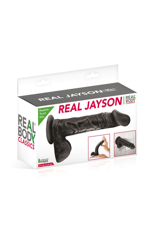 Gode réaliste 21 cm - Real Jayson Noir | Real Body