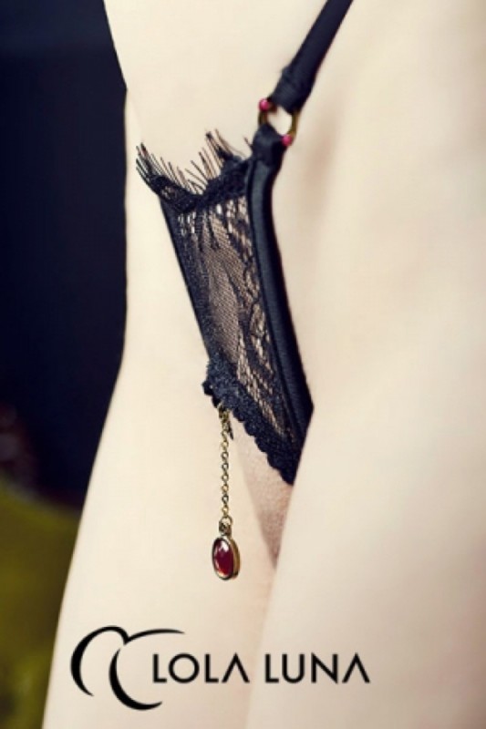 String Noir Milena Ouvert Lola Luna - 3 String Noir Milena Ouvert Lola Luna - 3