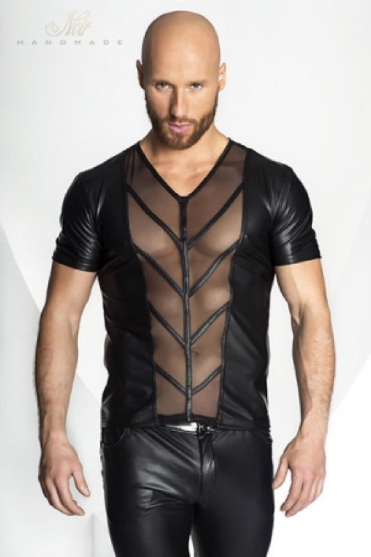 Tee-shirt V Cage STRONGER Noir HandMade - 1 Tee-shirt V Cage STRONGER Noir HandMade - 1